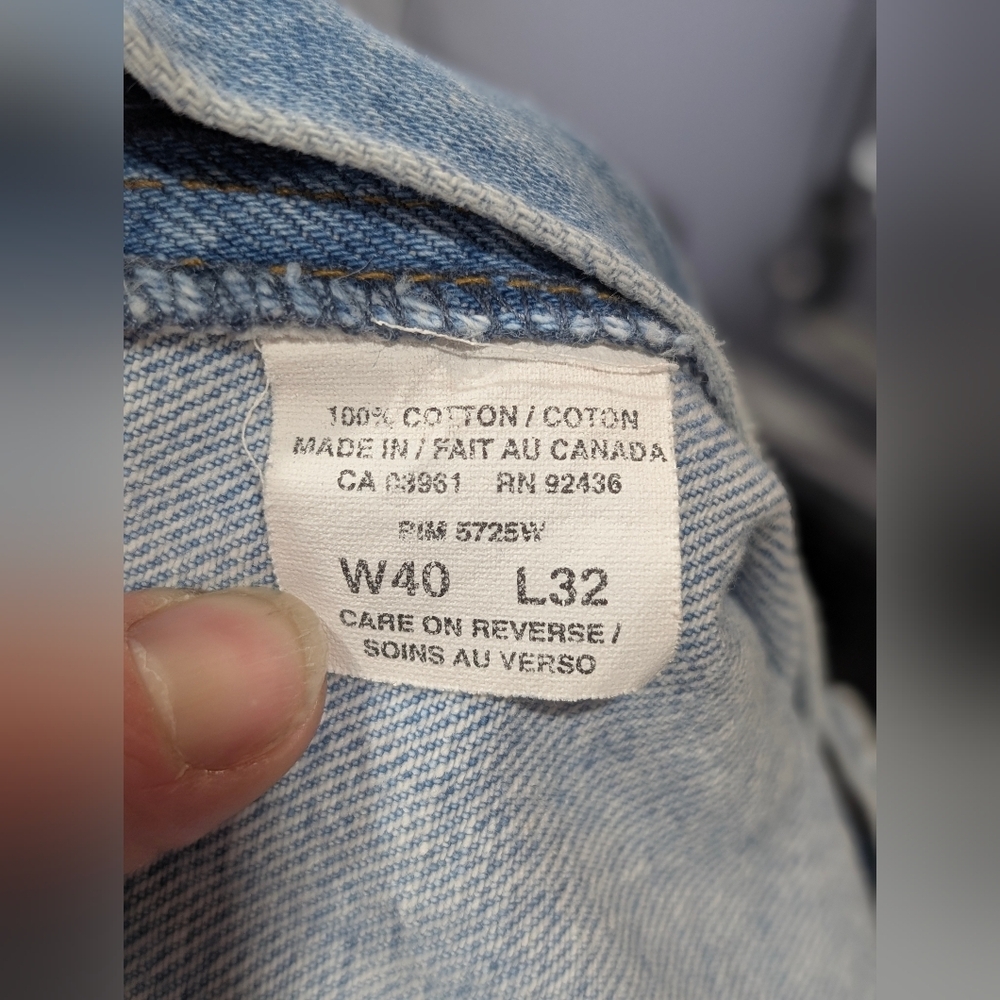 Vintage Denver Hayes Made in Canada 100% Cotton Jeans 38x31 - Picture 6 of 6
